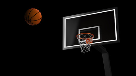 Basketball Arena with basketball ball.の写真素材