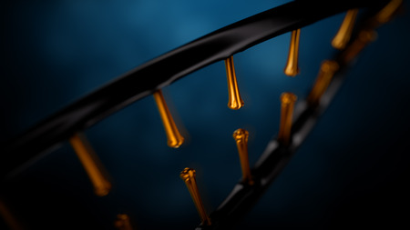 3D rendered illustration of DNA helix.の写真素材
