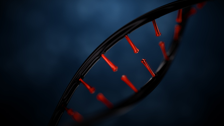 3D rendered illustration of DNA helix.の写真素材