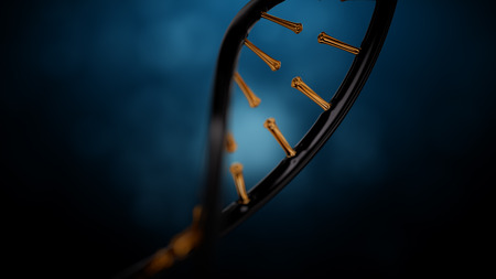 3D rendered illustration of DNA helix.