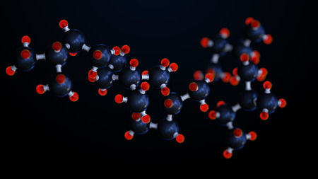 3D illustration of model of molecule. Science or medical conceptの写真素材