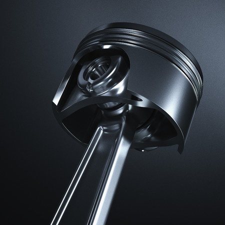3d illustration of piston on a dark background.の写真素材