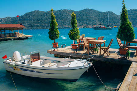 panorama, pier Lycian city of Simena, travel to Turkeyの写真素材