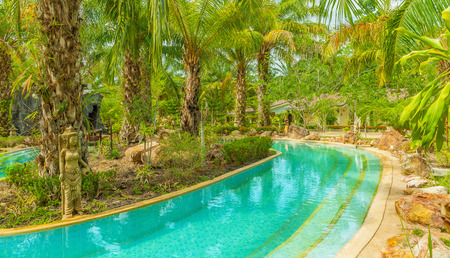 Pool hot spring hotel in Krabi, Thailandのeditorial素材