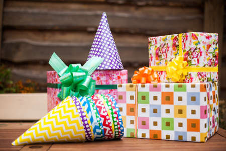 Caps cones for birthday and gifts Packedの写真素材