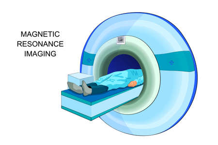 illustration of the procedure magnetic resonance imagingのイラスト素材