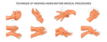 Illustration of washing hands.のイラスト素材