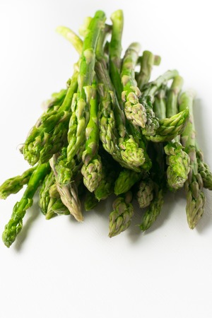 Asparagus isolated. Raw asparagus. Fresh Asparagus.Green Asparagus on white backgroundの写真素材