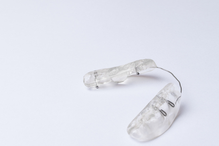 Inivisalign braces or aligner. A way to have a beautiful smile and white healthy teeth