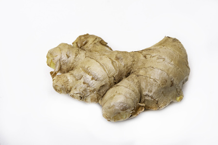 Fresh ginger root or rhizome isolated on white background, Ingredients of herbs for healing and healthy food or Natural therapy conceptの写真素材