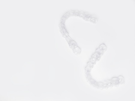 Inivisible braces, aligner isolated on white background
