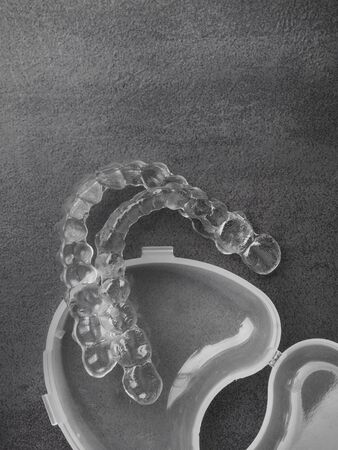 Invisible dental teeth brackets tooth aligners plastic braces dentistry retainers to straighten...