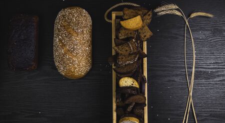 High fibre healthy wholegrain rye and buckwheat breads, crackers, cereals, grains, barley, seeds....