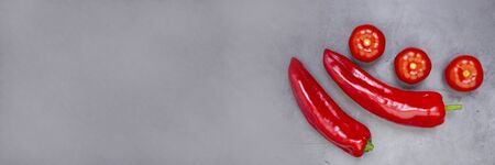 tomatoes and bell peppers vegetables over a concrete surface, Lycopene rich food, protect your...
