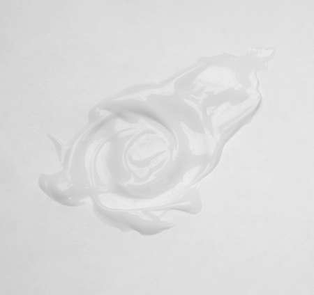 Cosmetic cream on gray background, anti aging and moisturizer white beauty creamの写真素材