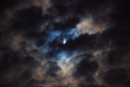 Night moonの写真素材