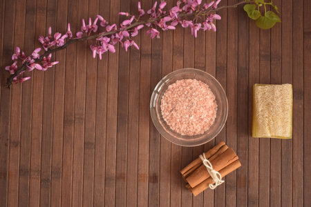 Luffa, natural exfoliant for skin care.の写真素材