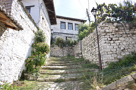 Street in the old town of Berat