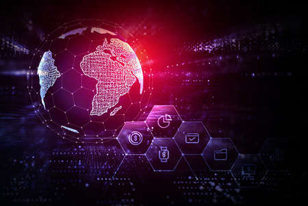 Financial Technology Concept - Abstract Designの写真素材