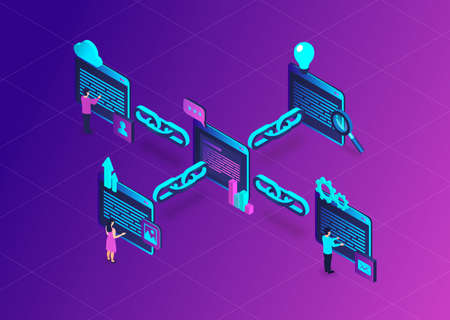 Hyperlinks Between Websites - Outbound Links - SEO - Page Rankの写真素材