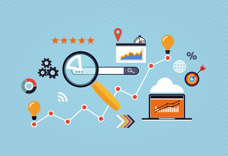 Search Engine Optimization - Analytics - Target Publicの写真素材