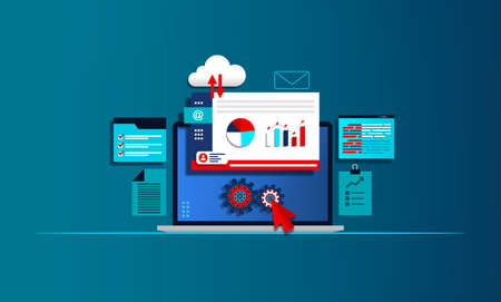 Web Analytics - Cloud Analytics Conceptの写真素材