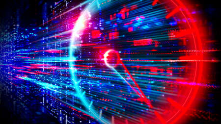 Website Speed Concept - Website Performance - Internet Speed - Speed Optimization Illustrationの写真素材