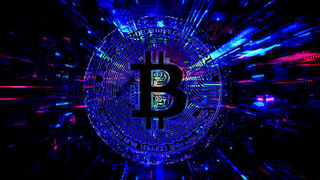 Bitcoin - Cryptocurrency - Crypto Technology - Darknet Transactionsの写真素材