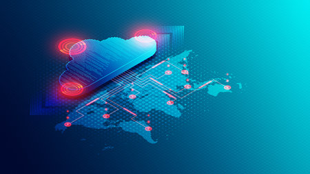 Platform Engineering in the Age of the Cloud Hyperscalers - Technology Approach that Accelerates the Delivery of Applications in the Digital Cloud - 3D Illustrationの写真素材