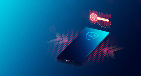 Secure Authentication with Passkey Concept - Authentication and Login Credentials that Remove the Need for Passwords - 3D Illustrationの写真素材