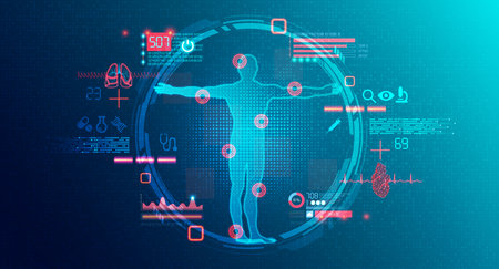 HealthTech and Health Care Analytics - The Usage of Technology and Data Analysis to Improve Patient Care and Healthcare Administration - Conceptual Illustrationの写真素材