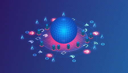 Edge Computing in IoT Devices Concept - Localized Data Processing in Connected Devices - 3D Illustrationの写真素材