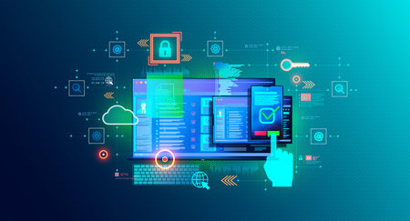 Consent Management Platform - Software Solution that Helps Organizations Manage User Consents and Preferences in Compliance with Data Privacy Regulations - Conceptual Illustrationの写真素材