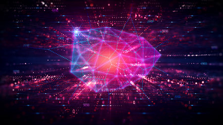 Computational Geometry - The Mathematical Study of Algorithms for Processing Geometric Data - Conceptual Illustrationの写真素材