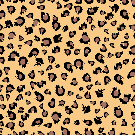 Leopard seamless pattern design, vector illustration background