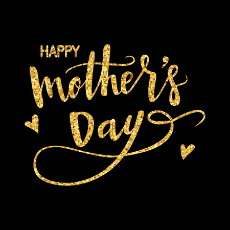 Happy Mothers Day Hand-drawn Lettering card. Vector illustrationのイラスト素材