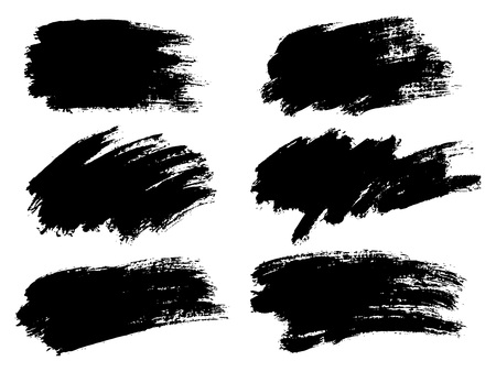 Vector black paint, ink brush stroke, brush, line or texture.のイラスト素材