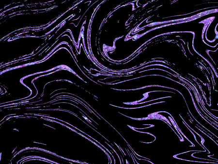 Violet neon fluid marble  background. Fantasy glitter and sparkl