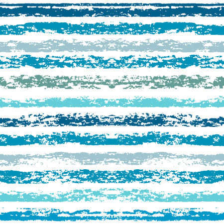 Blue  seamless wave pattern, linear design on black background.のイラスト素材