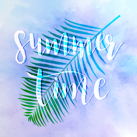 Summer tropical vector design for banner or flyer with coloredのイラスト素材