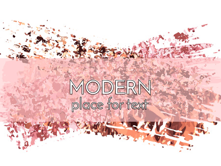 Vector creative background design. Hand drawn pink luxury , glitter,  sparkle brush strokes with frames. Box for text, information.のイラスト素材