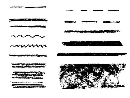 Black Marker lines. Vector highlighter brush lines. Hand drawingのイラスト素材