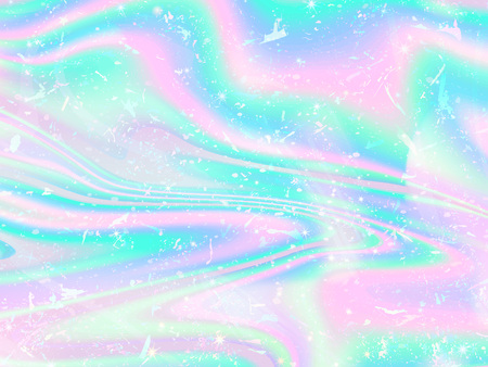 Vector abstract holographic background 80s - 90s, trendy colorful texture in pastel, neon color design. Template design cover, book, printing, gift card, fashion.のイラスト素材