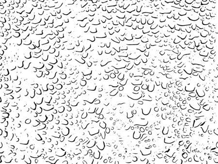 Seamless pattern of Raindrops silhouette on white background. Vectorのイラスト素材