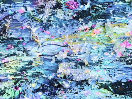 Vector abstract background texture brush stroke hand painted with acrylic paint, light blue , pink