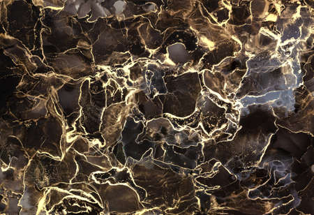 Gold Marbling Texture design for poster, brochure, invitation, cover book, catalog. Luxury abstract background alcohol ink technique black and gold.の写真素材