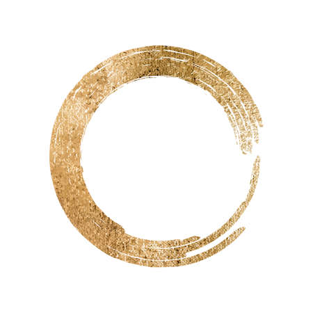 Gold round design templates for posters, brochures, invitations, cover books, catalogs, banners. Vector golden abstract background.のイラスト素材