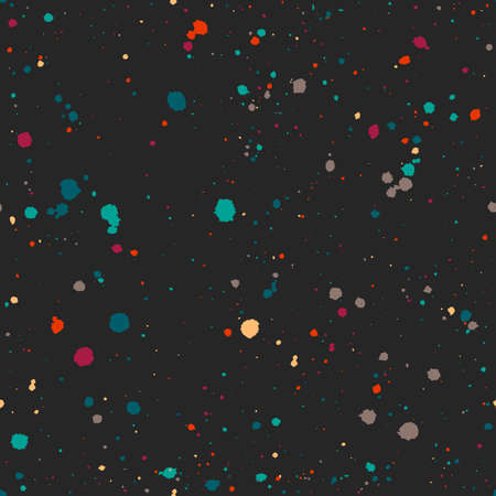 Seamless Ink blots Grunge urban background.Texture Vector. Dust overlay distress grain . Color paint splatter , dirty, poster for your design.のイラスト素材