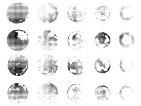 Grunge post Stamps Collection, circles. Banners, logos, Icons, labels and badges set . Vector distressed texturesのイラスト素材