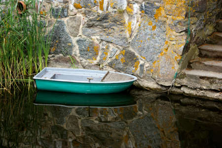 Boat on the water towerの写真素材